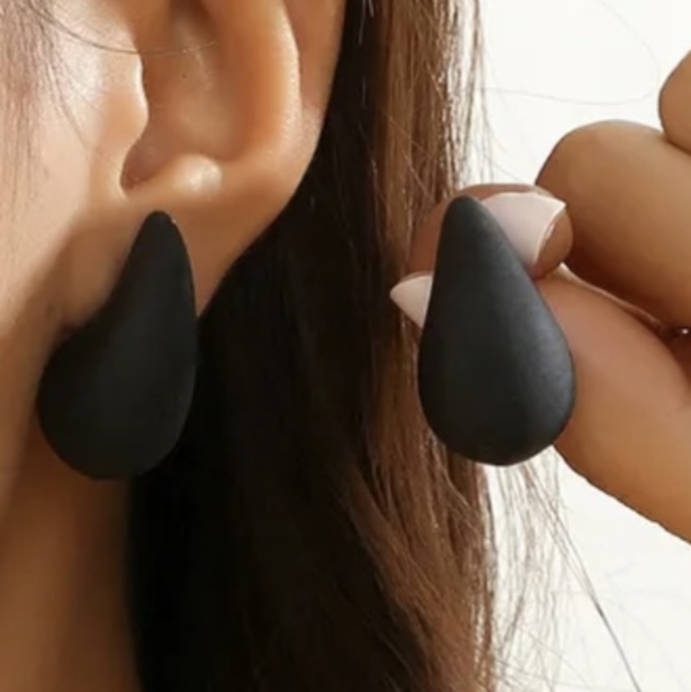 10pk Generic Simple Style Black Water Drop